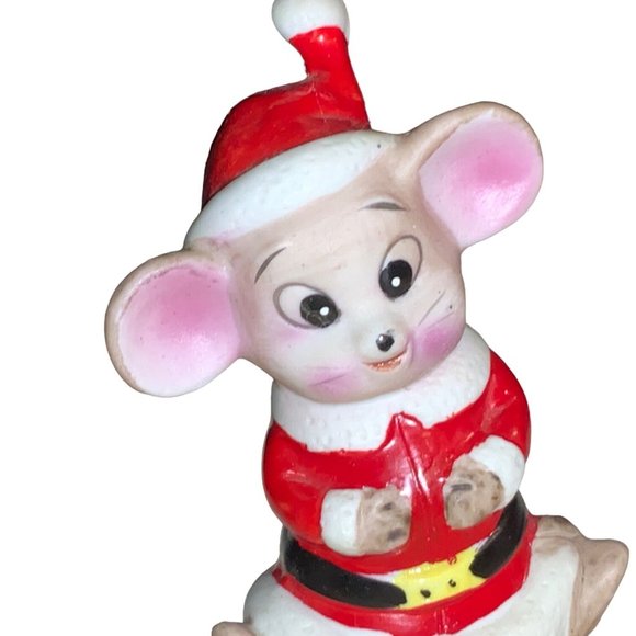 Vintage 1980's Set of 3 Ceramic Christmas Mice - Picture 10 of 11